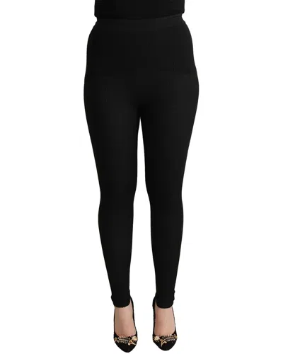 Dolce & Gabbana Cashmere & Silk-blend Pant In Black