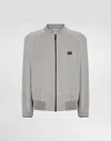 Dolce & Gabbana Cashmere And Wool Bomber Jacket With Tag In Grey