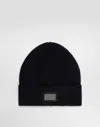 Dolce & Gabbana Cashmere And Wool Hat With Branded Tag In Blue