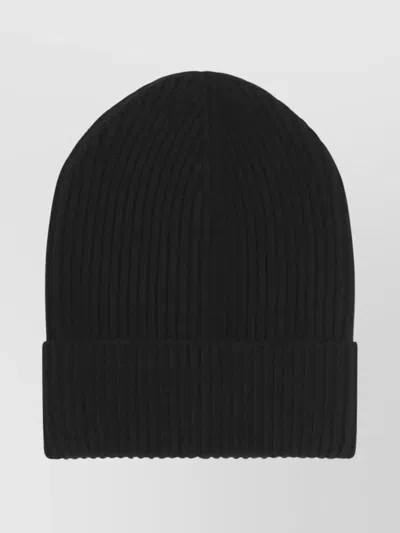 Dolce & Gabbana Knitted Wool And Cashmere Hat Accessories In Black