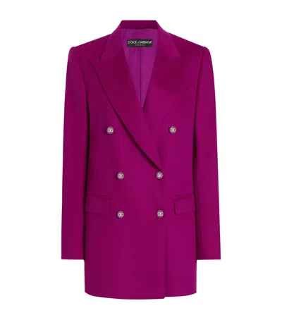 Dolce & Gabbana Cashmere Blazer In Purple