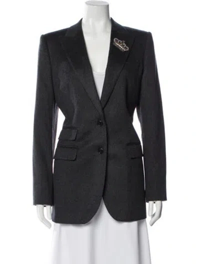 Pre-owned Dolce & Gabbana Cashmere Blazer In Gray
