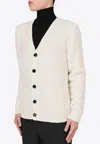 Dolce & Gabbana Cashmere Blend Button-up Cardigan In White
