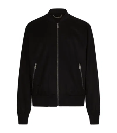 Dolce & Gabbana Cashmere Bomber Jacket In Multi