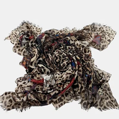 Pre-owned Dolce & Gabbana Cashmere Brown Muffler And Shawl