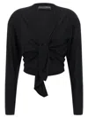 Dolce & Gabbana Lightweight Cropped Cashmere Cardigan With Long Sleeves In Black
