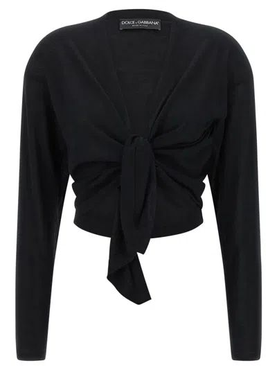 Dolce & Gabbana Cashmere Cardigan In Black