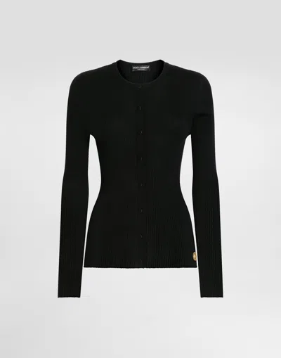 Dolce & Gabbana Cashmere Cardigan In Black
