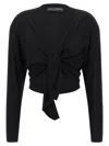 Dolce & Gabbana Lightweight Cropped Cashmere Cardigan With Long Sleeves In Black