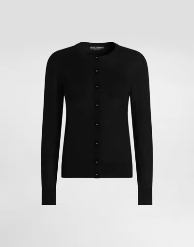 Dolce & Gabbana Cashmere Cardigan In Black