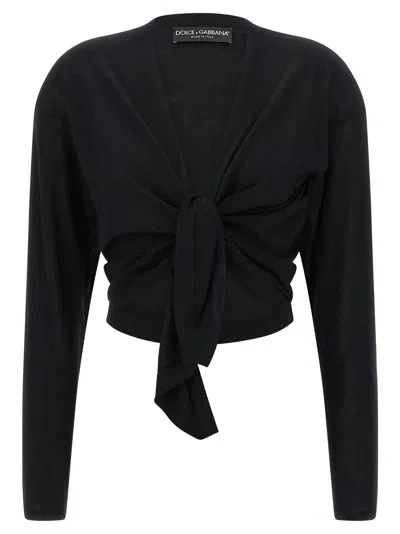 Dolce & Gabbana Cashmere Cardigan In Black