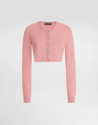 Dolce & Gabbana Cashmere Cardigan In Pink