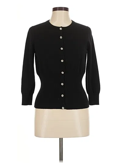 Pre-owned Dolce & Gabbana Cashmere Cardigan Sweater In Black