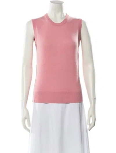 Pre-owned Dolce & Gabbana Cashmere Crew Neck Sweater In Pink