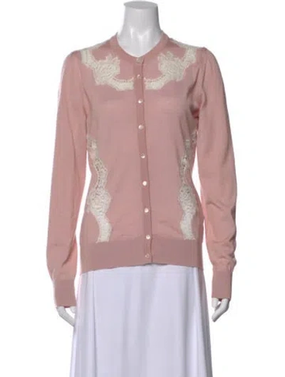 Pre-owned Dolce & Gabbana Cashmere Crew Neck Sweater In Pink