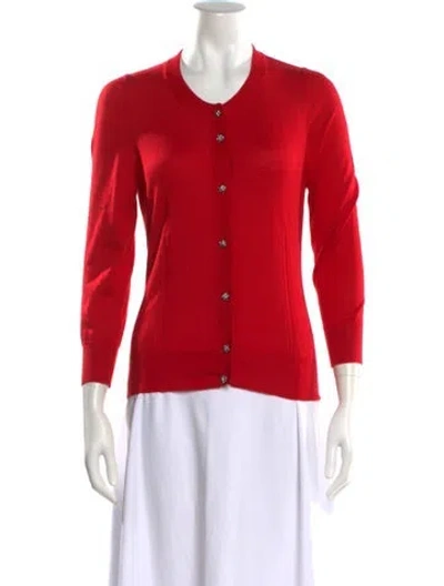 Pre-owned Dolce & Gabbana Cashmere Crew Neck Sweater In Red