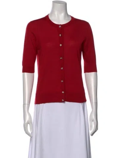 Pre-owned Dolce & Gabbana Cashmere Crew Neck Sweater In Red