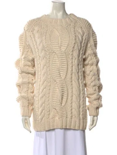 Pre-owned Dolce & Gabbana Cashmere Crew Neck Sweater W/ Tags In Neutral