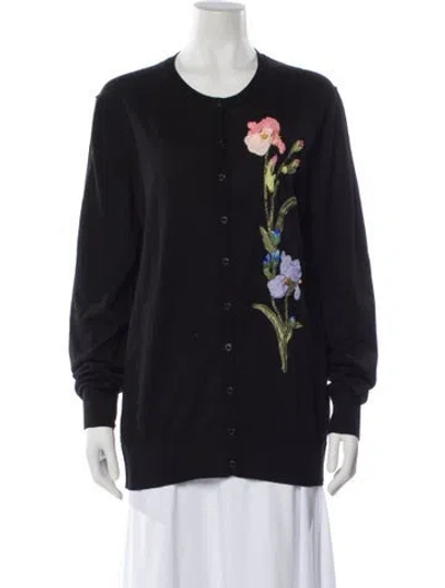 Pre-owned Dolce & Gabbana Cashmere Floral Print Sweater In Multi