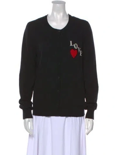 Pre-owned Dolce & Gabbana Cashmere Graphic Print Sweater In Black
