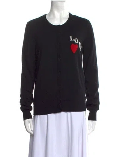 Pre-owned Dolce & Gabbana Cashmere Graphic Print Sweater In Black