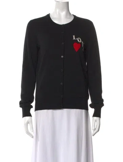 Pre-owned Dolce & Gabbana Cashmere Graphic Print Sweater In Black