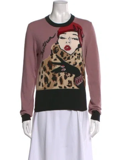 Pre-owned Dolce & Gabbana Cashmere Graphic Print Sweater In Multi