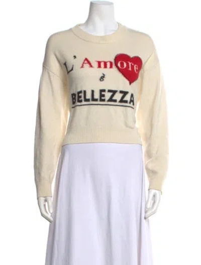 Pre-owned Dolce & Gabbana Cashmere Graphic Print Sweater In Neutral