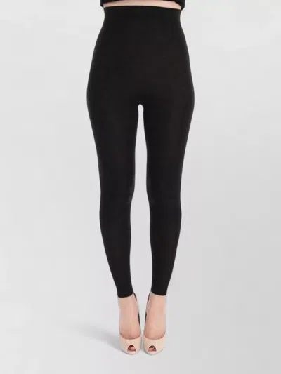 Dolce & Gabbana Cashmere High-rise Leggings In Black
