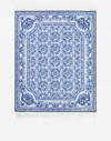 Dolce & Gabbana Cashmere Jacquard Blanket Multicolor Unisex Onesize In Multicolor