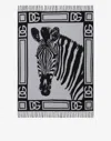 Dolce & Gabbana Cashmere Jacquard Blanket Multicolor Unisex Onesize In Multicolor