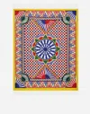 Dolce & Gabbana Cashmere Jacquard Blanket In Multicolor
