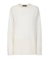 Dolce & Gabbana Cashmere Sweater With Dg Logo Embroidery In White