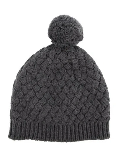 Pre-owned Dolce & Gabbana Cashmere Knit Beanie In Gray