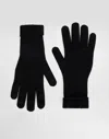 Dolce & Gabbana Cashmere Knit Gloves In Black