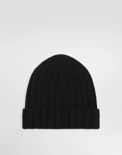 Dolce & Gabbana Cashmere Knit Hat In Black