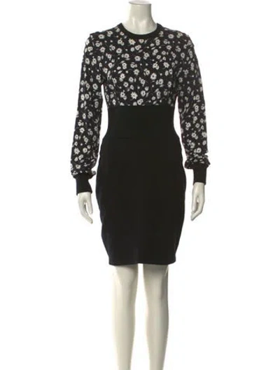 Pre-owned Dolce & Gabbana Cashmere Mini Dress In Black