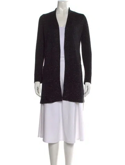 Pre-owned Dolce & Gabbana Cashmere Open Front Sweater In Black