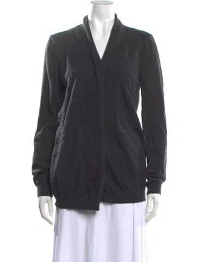 Pre-owned Dolce & Gabbana Cashmere Open Front Sweater In Grey