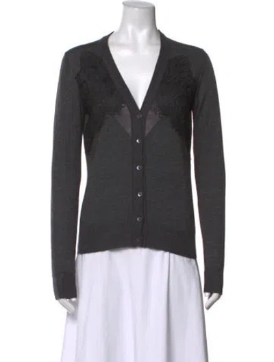 Pre-owned Dolce & Gabbana Cashmere Patterned Sweater In Grey