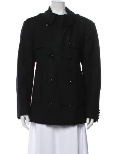 Pre-owned Dolce & Gabbana Cashmere Peacoat In Black