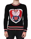 Dolce & Gabbana Black Cashmere Pig Of The Year Pullover Sweater In Black