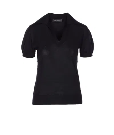 DOLCE & GABBANA CASHMERE POLO SWEATER