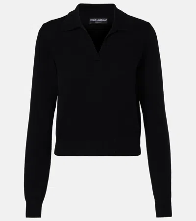 DOLCE & GABBANA CASHMERE POLO SWEATER