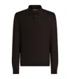 Dolce & Gabbana Long-sleeve Polo Shirt In Brown