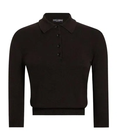 DOLCE & GABBANA CASHMERE POLO TOP