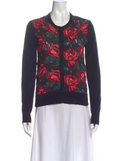 Pre-owned Dolce & Gabbana Cashmere Printed Sweater In Brown