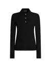 Dolce & Gabbana Verzierter Polopullover Aus Kaschmir In Black