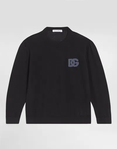 Dolce & Gabbana Kids' Cashmere Pullover In Blue