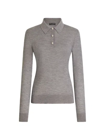Dolce & Gabbana Cashmere Pullover In Gray